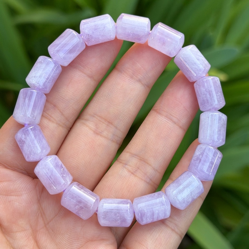 10mmโ stretchable lavender amethyst tube bracelet 0712